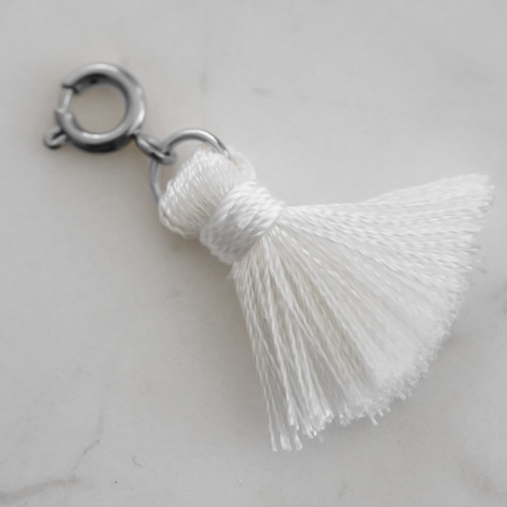 Maker Collection Silver Pearl Tassel Charm